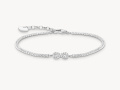 Thomas Sabo Tennisarmband Infinity mit weissen Steinen Silber